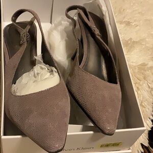 Calvin Klein Women's Tan Slingback Shoes